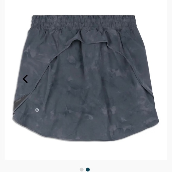 Lululemon Diamond Dye Pitch Grey Graphite Hotty Hot Size 4 Long High-Rise Skirt - Picture 3 of 12